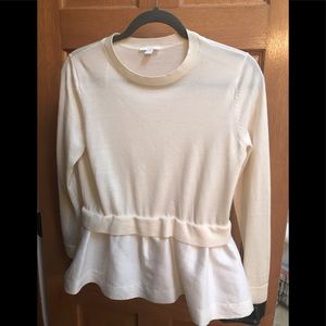 COS size small wool and silk blend peplum sweater